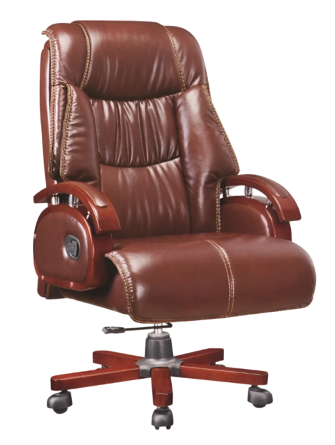 Umbar Ceo Executive Chair – Triple-layer Premium Rexine Polyester Seating – Lumbar Back Support – 360 Degree Rotation – Wooden Armrests-180^ Back Recline- Woodn Footer Height Adj. Featu